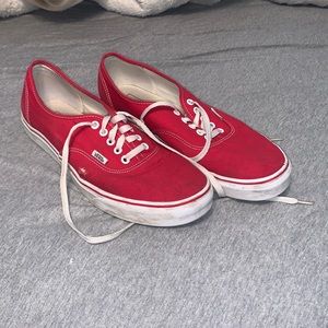 Red Vans Mens size 12.0